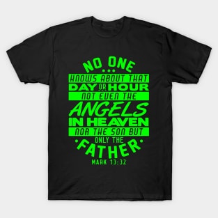 No One Knows About That Day Or Hour - Mark 13:32 T-Shirt